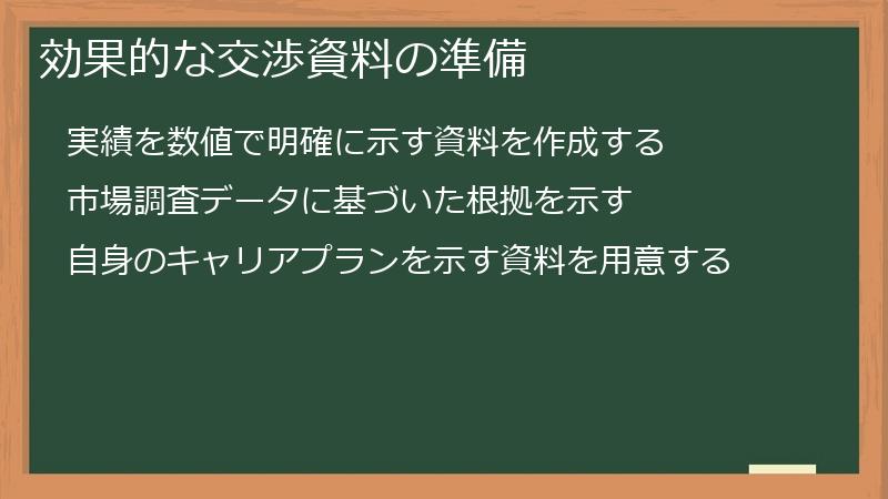 効果的な交渉資料の準備